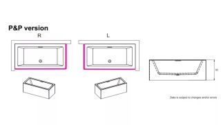 Акриловая ванна Riho Rethink Cubic Plug and Play B104011005 R 160х70см белый